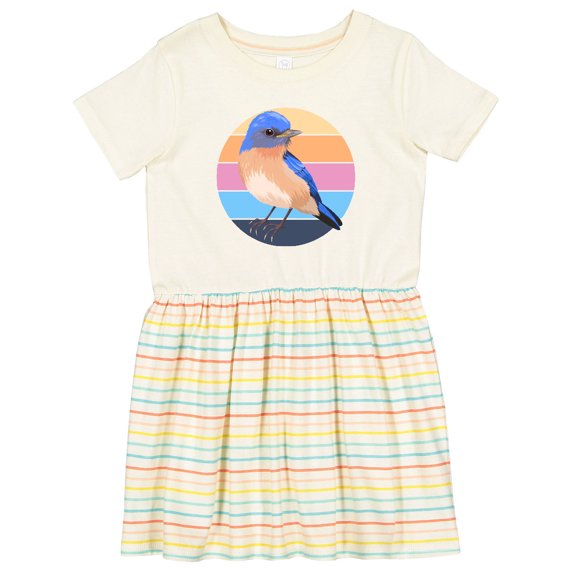 Inktastic Bluebird Bird Lover Birdwatcher Girls Toddler Dress