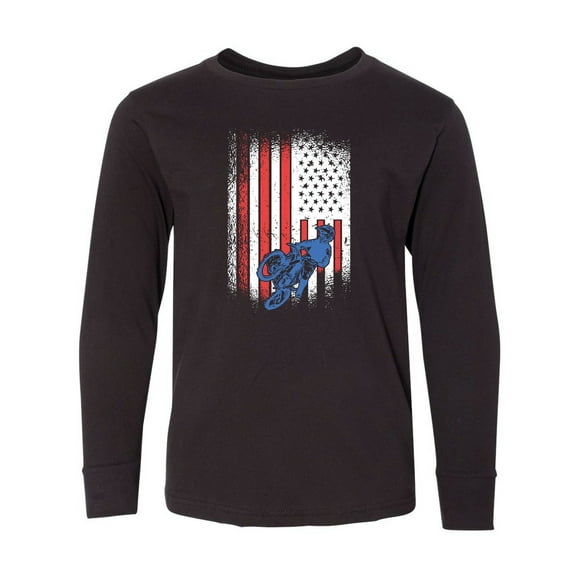 Inktastic Bmx Motocross Biking Long Sleeve Youth T-Shirt