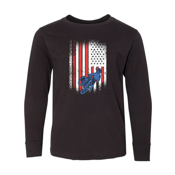 Inktastic Bmx Motocross Biking Long Sleeve Youth T-Shirt