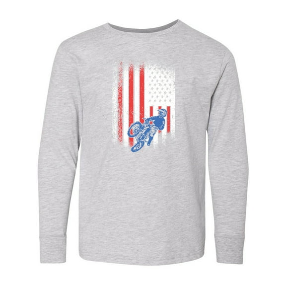 Inktastic Bmx Motocross Biking Long Sleeve Youth T-Shirt