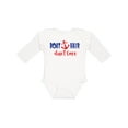 thumbnail image 1 of Inktastic Boat Hair Don't Care, Anchor, Sailing - Red Blue Boys or Girls Long Sleeve Baby Bodysuit, 1 of 5