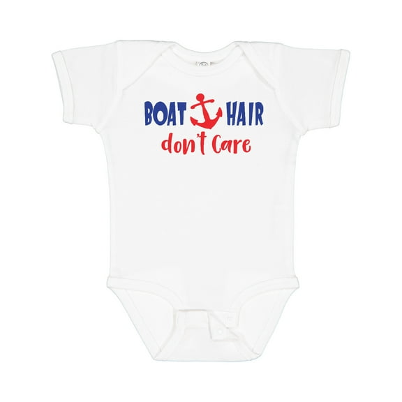 Inktastic Boat Hair Don't Care, Boat Anchor, Sailor, Sailing Boys or Girls Baby Bodysuit