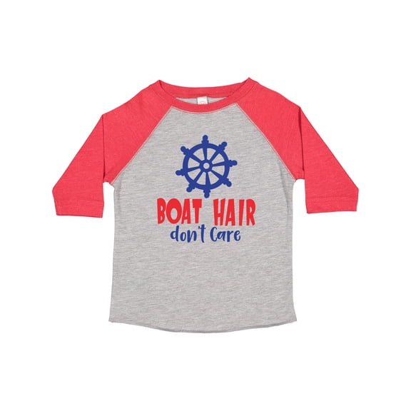 Inktastic Boat Hair Don't Care, Boat's Wheel, Ship's Wheel Boys or Girls Toddler T-Shirt