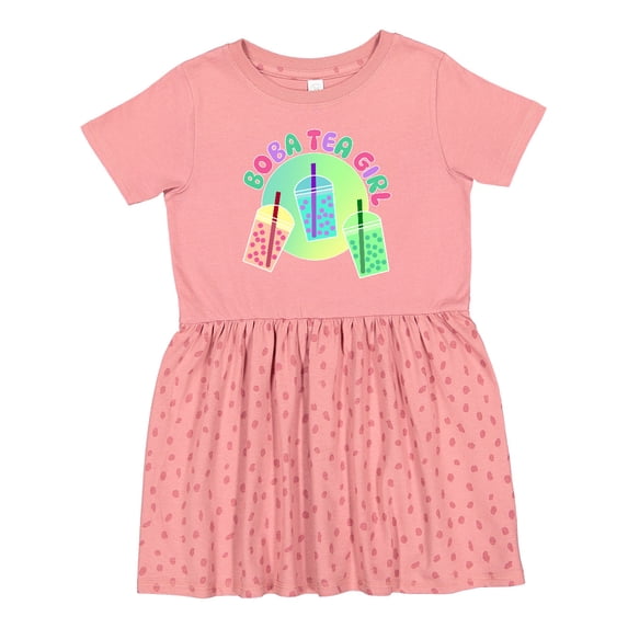 Inktastic Boba Tea Girl Girls Toddler Dress