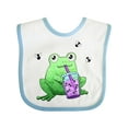 thumbnail image 1 of Inktastic Boba Toad Cute Frog with Tea Boys or Girls Baby Bib, 1 of 4