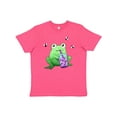thumbnail image 1 of Inktastic Boba Toad Cute Frog with Tea Youth T-Shirt, 1 of 5