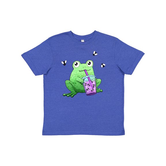 Inktastic Boba Toad Cute Frog with Tea Youth T-Shirt