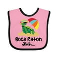 thumbnail image 1 of Inktastic Boca Raton Florida Girls Baby Bib, 1 of 4