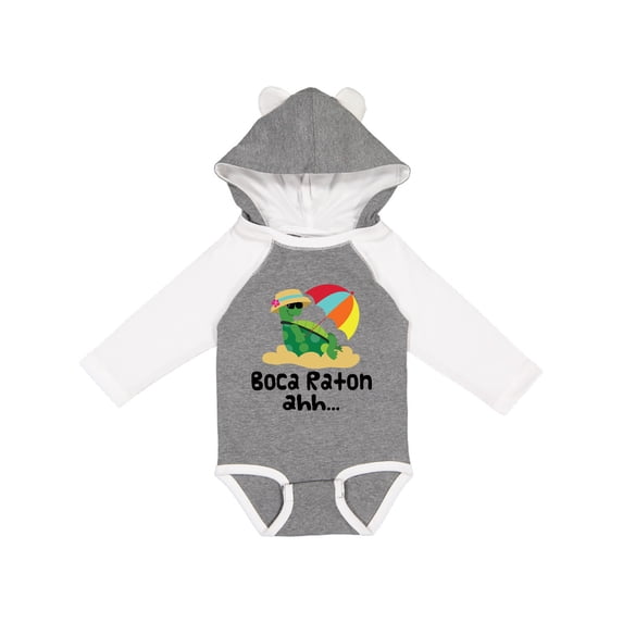Inktastic Boca Raton Florida Girls Long Sleeve Baby Bodysuit