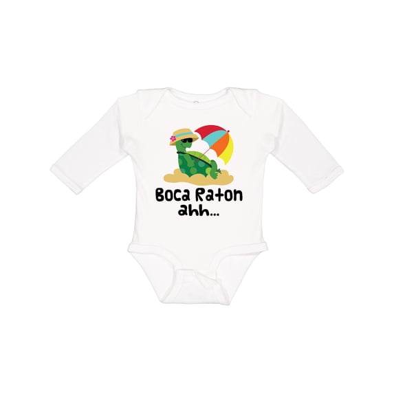 Inktastic Boca Raton Florida Girls Long Sleeve Baby Bodysuit