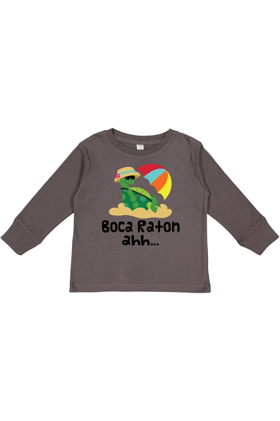 Boca Raton Florida Girls Long Sleeve Toddler T-Shirt