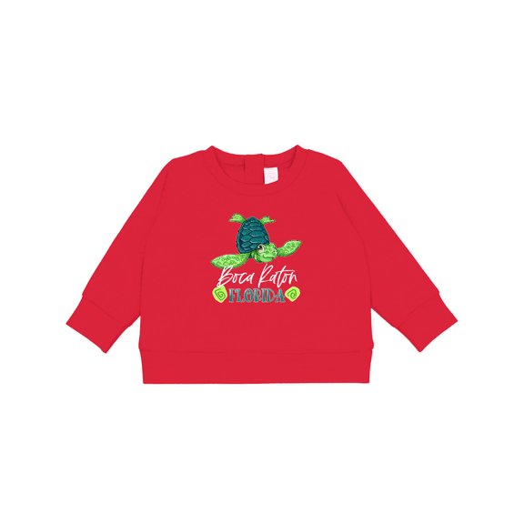 Inktastic Boca Raton, Florida Happy Sea Turtle Baby Sweatshirt