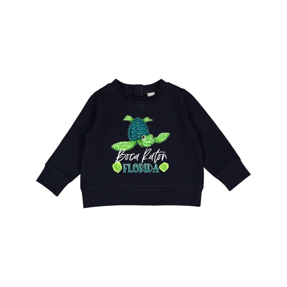 Inktastic Boca Raton, Florida Happy Sea Turtle Baby Sweatshirt
