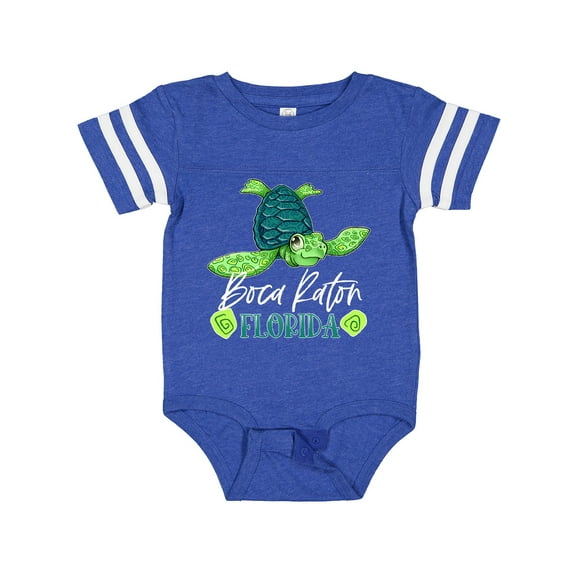 Inktastic Boca Raton, Florida Happy Sea Turtle Boys or Girls Baby Bodysuit