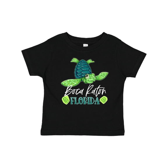 Inktastic Boca Raton, Florida Happy Sea Turtle Boys or Girls Baby T-Shirt