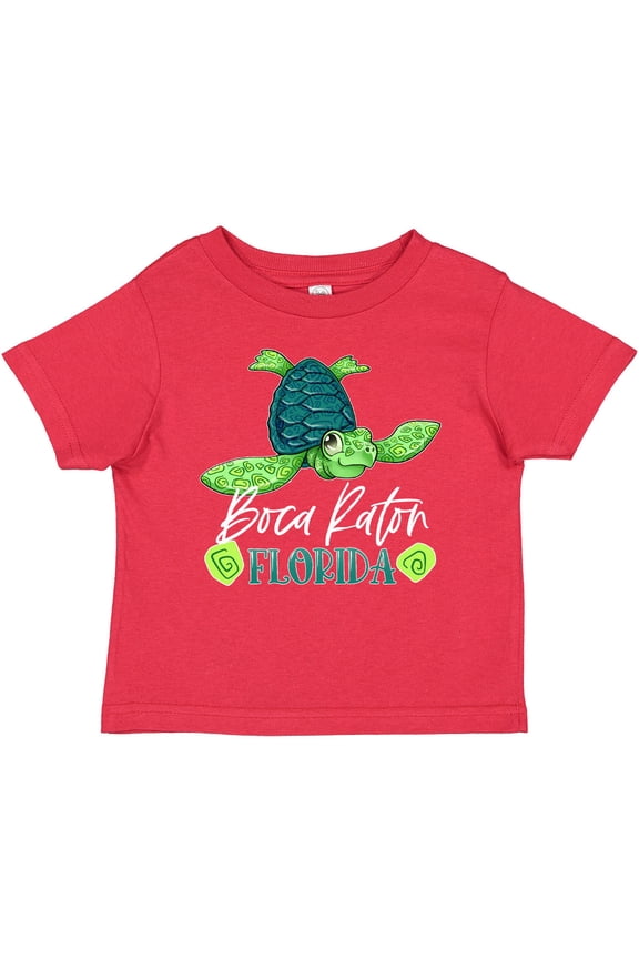Boca Raton, Florida Happy Sea Turtle Boys or Girls Baby T-Shirt