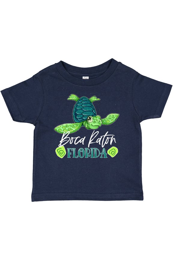 Boca Raton, Florida Happy Sea Turtle Boys or Girls Baby T-Shirt