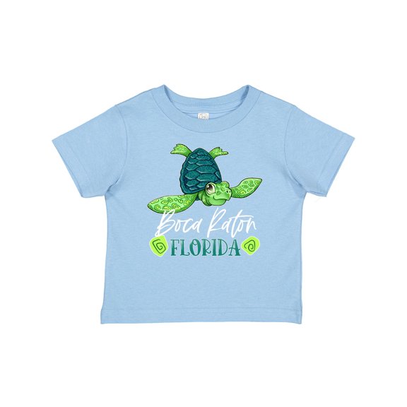 Inktastic Boca Raton, Florida Happy Sea Turtle Boys or Girls Baby T-Shirt