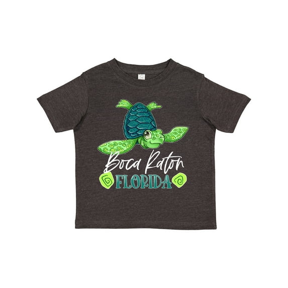 Inktastic Boca Raton, Florida Happy Sea Turtle Boys or Girls Toddler T-Shirt