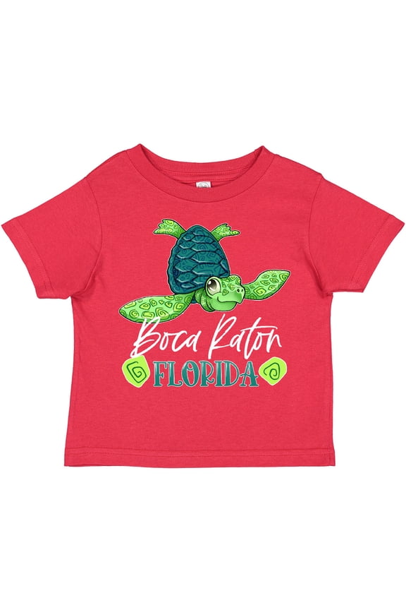 Boca Raton, Florida Happy Sea Turtle Boys or Girls Toddler T-Shirt