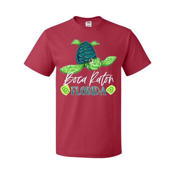 Inktastic Boca Raton, Florida Happy Sea Turtle T-Shirt