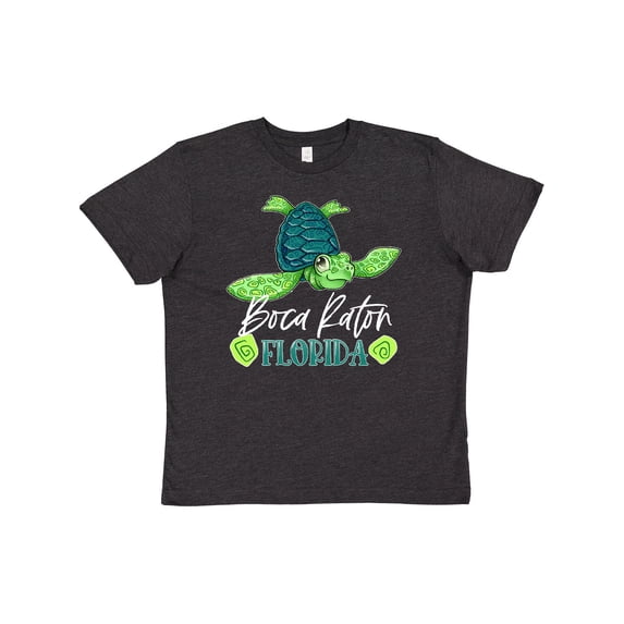 Inktastic Boca Raton, Florida Happy Sea Turtle Youth T-Shirt