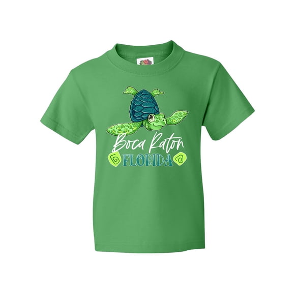 Inktastic Boca Raton, Florida Happy Sea Turtle Youth T-Shirt