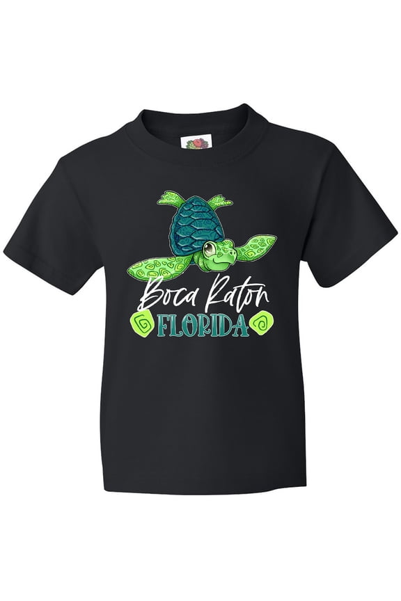 Boca Raton, Florida Happy Sea Turtle Youth T-Shirt