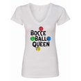 thumbnail image 1 of Inktastic Bocce Ball Queen Women's V-Neck T-Shirt, 1 of 5