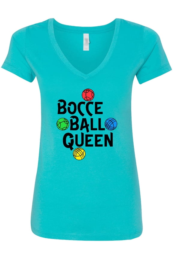 Bocce Ball Queen Women's V-Neck T-Shirt