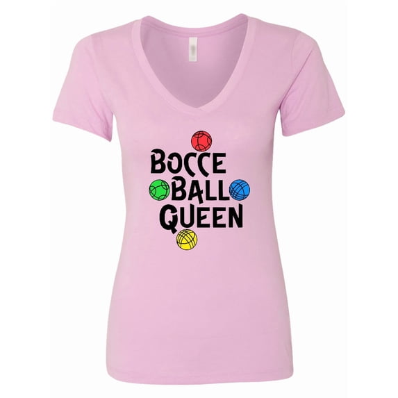 Inktastic Bocce Ball Queen Women's V-Neck T-Shirt