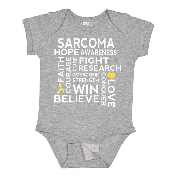 Inktastic Bone Cancer Sarcoma Ribbon Awareness Boys or Girls Baby Bodysuit