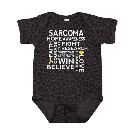 Inktastic Bone Cancer Sarcoma Ribbon Awareness Boys or Girls Baby Bodysuit