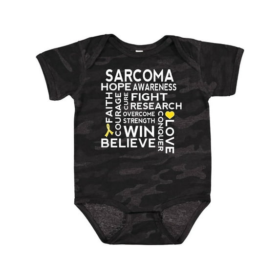Inktastic Bone Cancer Sarcoma Ribbon Awareness Boys or Girls Baby Bodysuit