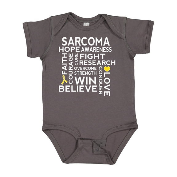 Inktastic Bone Cancer Sarcoma Ribbon Awareness Boys or Girls Baby Bodysuit