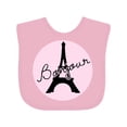 thumbnail image 1 of Inktastic Bonjour Girls Baby Bib, 1 of 4