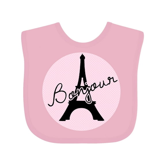Inktastic Bonjour Girls Baby Bib
