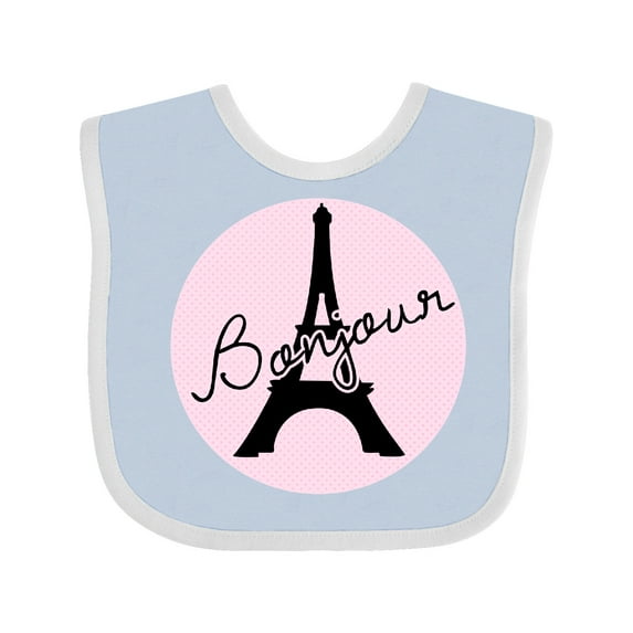 Inktastic Bonjour Girls Baby Bib