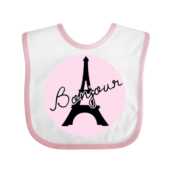 Inktastic Bonjour Girls Baby Bib