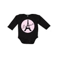 thumbnail image 1 of Inktastic Bonjour Girls Long Sleeve Baby Bodysuit, 1 of 5