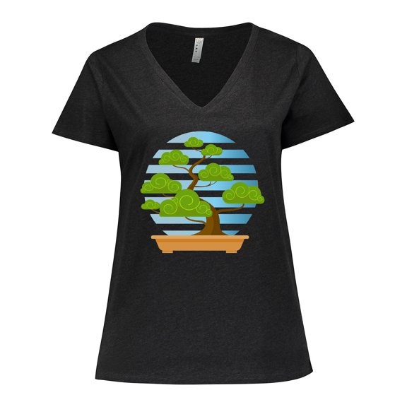 Inktastic Bonsai Tree Garden Women's Plus Size V-Neck T-Shirt