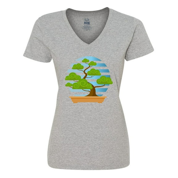 Inktastic Bonsai Tree Garden Women's V-Neck T-Shirt