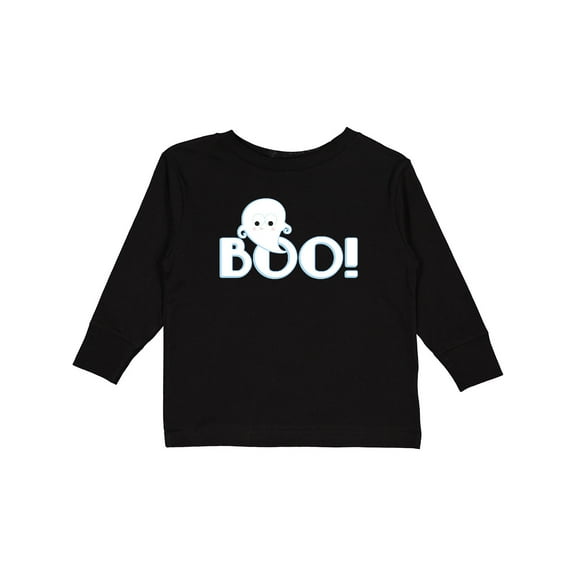 Inktastic Boo Ghost Boys or Girls Long Sleeve Toddler T-Shirt