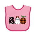 thumbnail image 1 of Inktastic Boo Halloween Ghost and Plaid Pumpkin Boys or Girls Baby Bib, 1 of 4