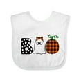 thumbnail image 1 of Inktastic Boo Halloween Ghost and Plaid Pumpkin Boys or Girls Baby Bib, 1 of 4