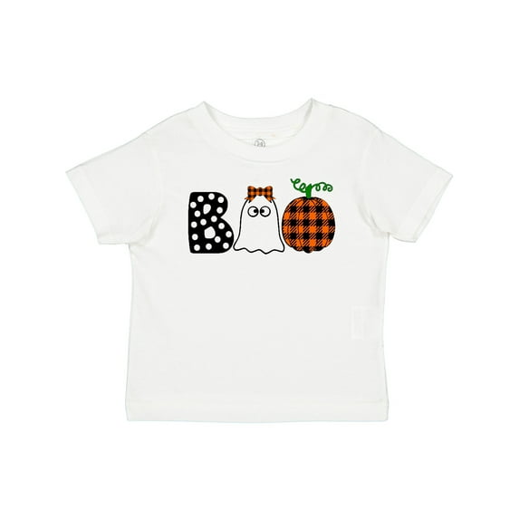 Inktastic Boo Halloween Ghost and Plaid Pumpkin Boys or Girls Baby T-Shirt