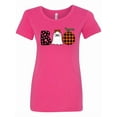 thumbnail image 1 of Inktastic Boo Halloween Ghost and Plaid Pumpkin Women's T-Shirt, 1 of 5
