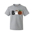 thumbnail image 1 of Inktastic Boo Halloween Ghost and Plaid Pumpkin Youth T-Shirt, 1 of 5