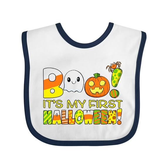 Inktastic Boo It's My First Halloween Boys or Girls Baby Bib