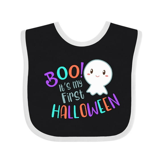 Inktastic Boo It's My First Halloween Cute Ghost Boys or Girls Baby Bib